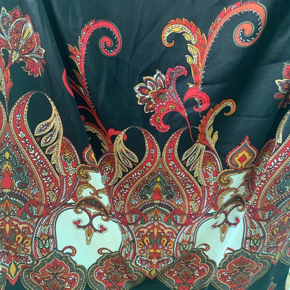 bebe Paisley Satin Cocktail Dress - Picture 6 of 8